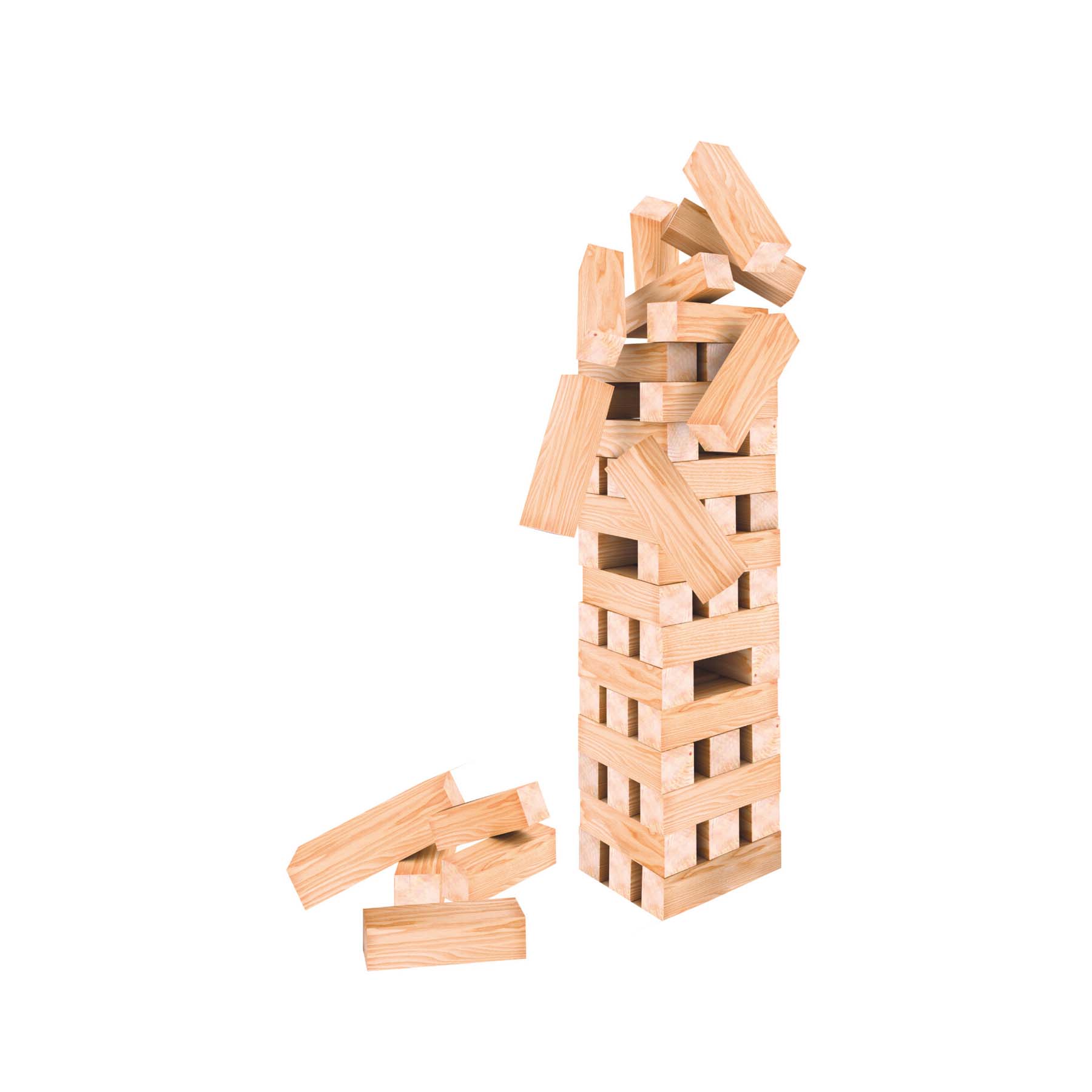 Wackelturm XXL Holz 60-teilig