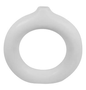 VASE ROND H.20CM BLANC
