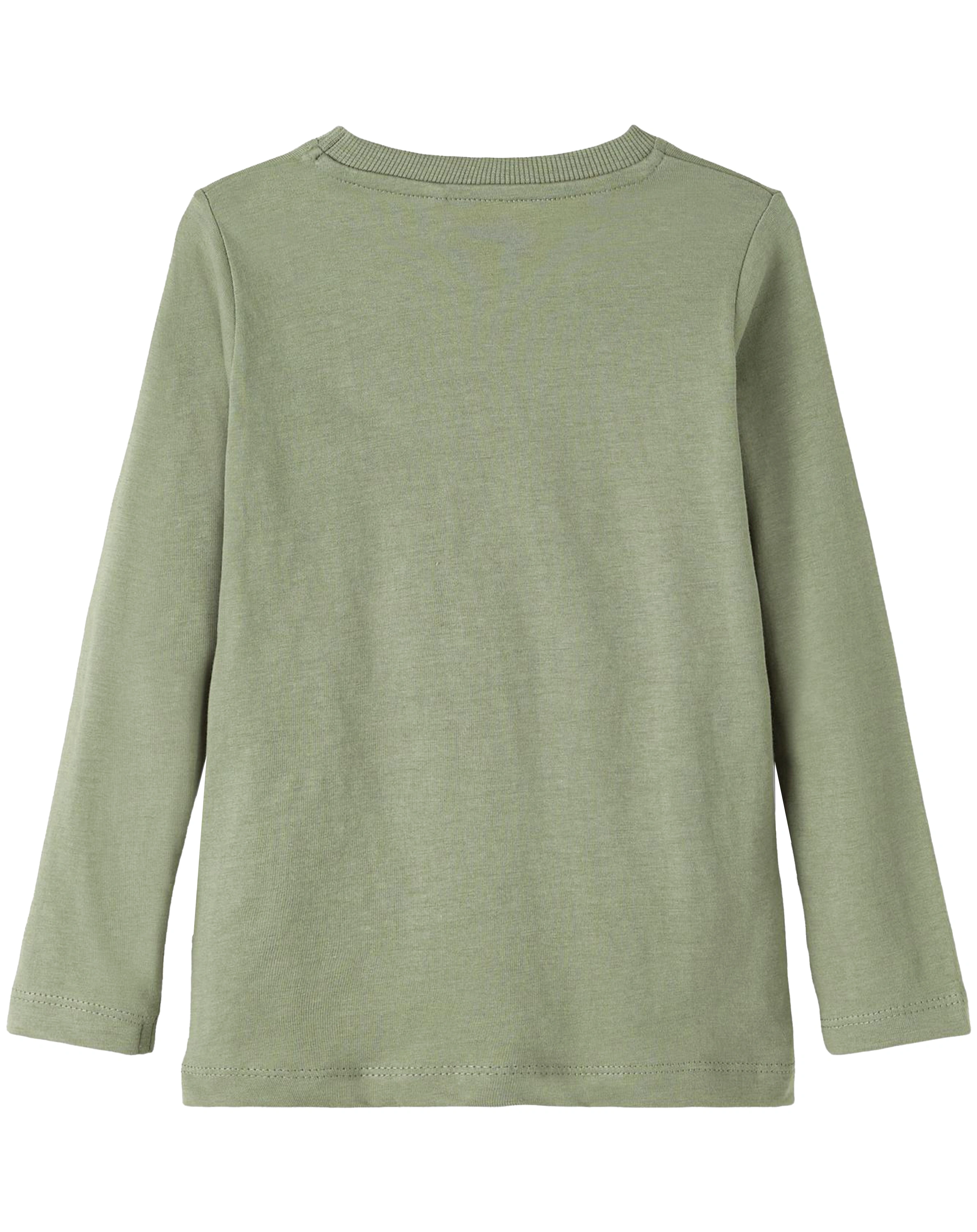 Langarmshirt NMMRARO TREX in agave green