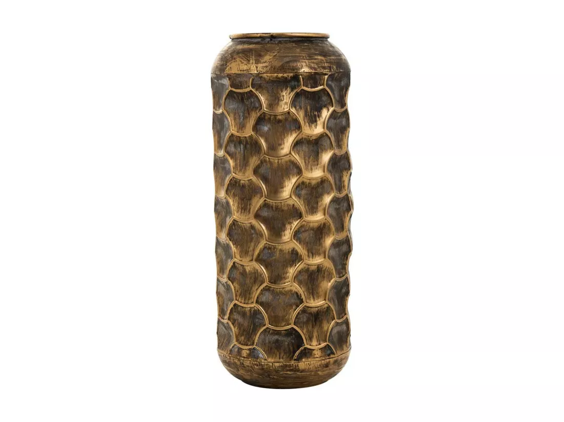 Vase en métal marron 23.5x23.5x57h