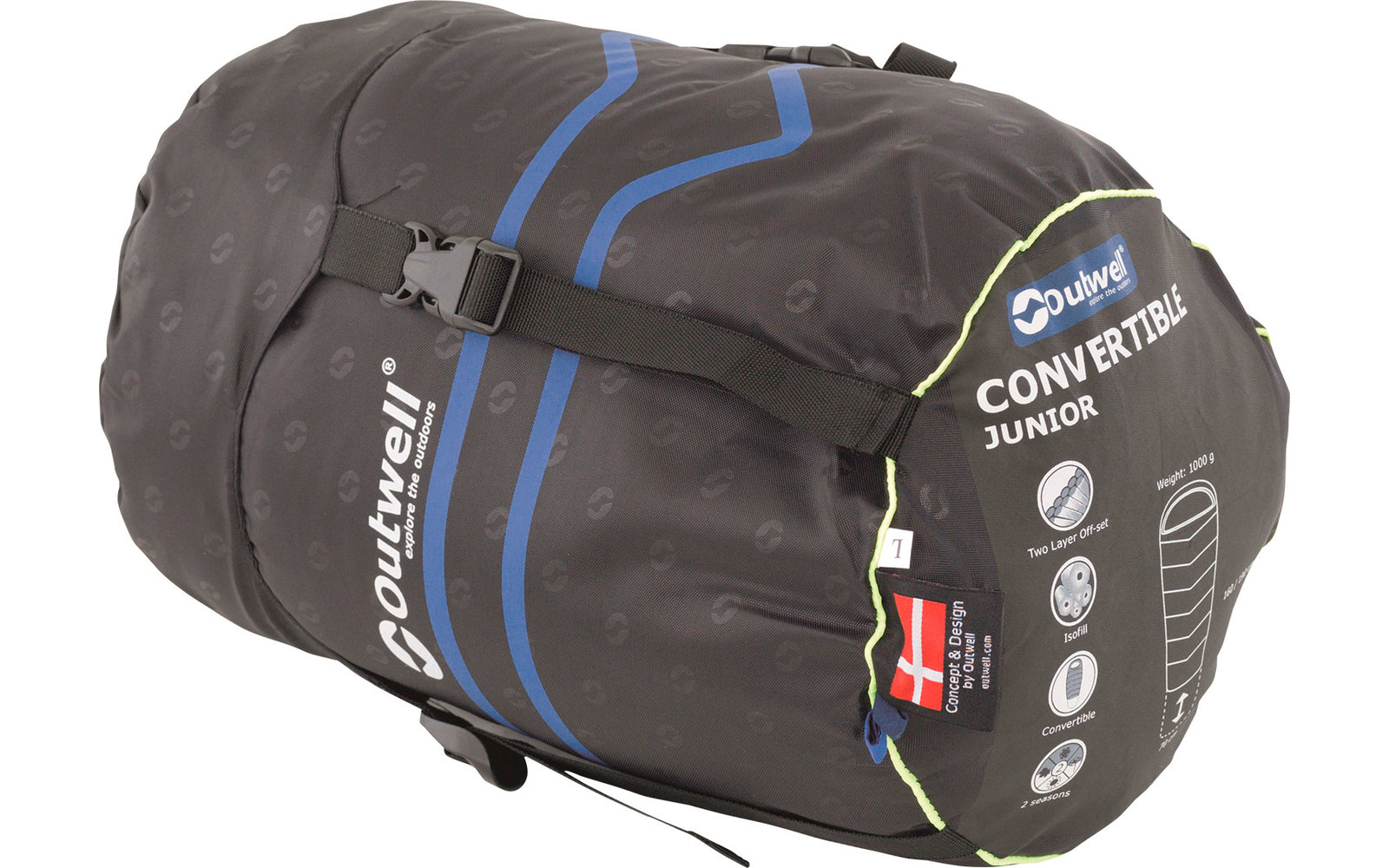 Outwell Convertible Junior Navy Kinder-Mumienschlafsack