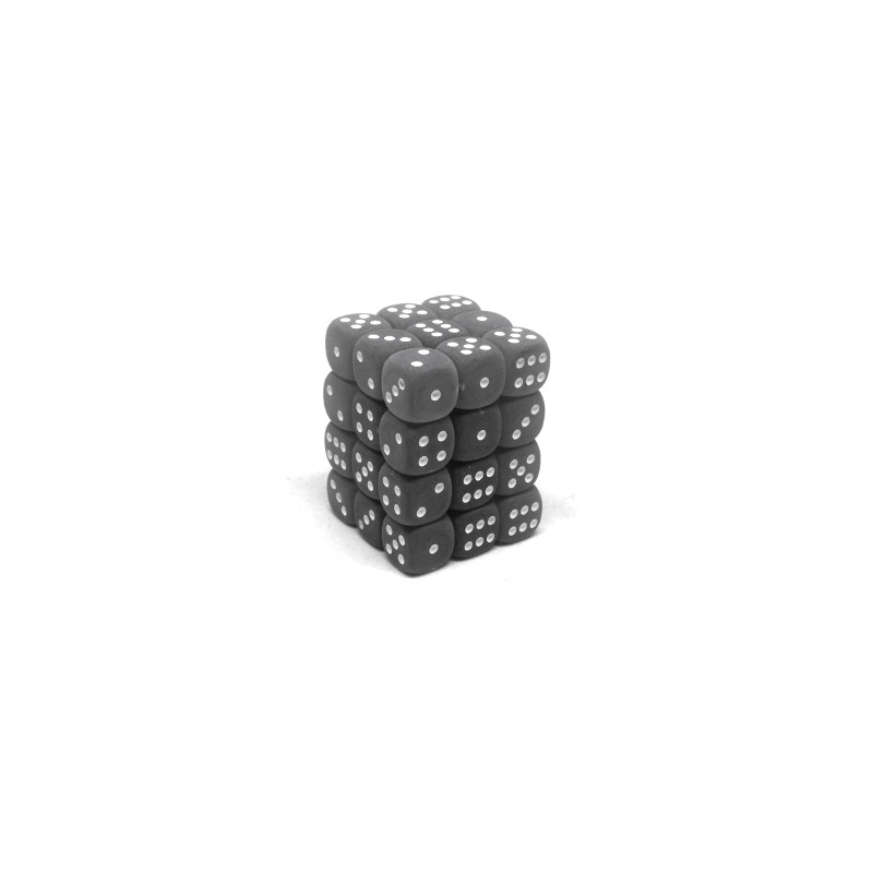 Pack de 36 dés D6 * givrés * FUME / FROSTED SMOKE