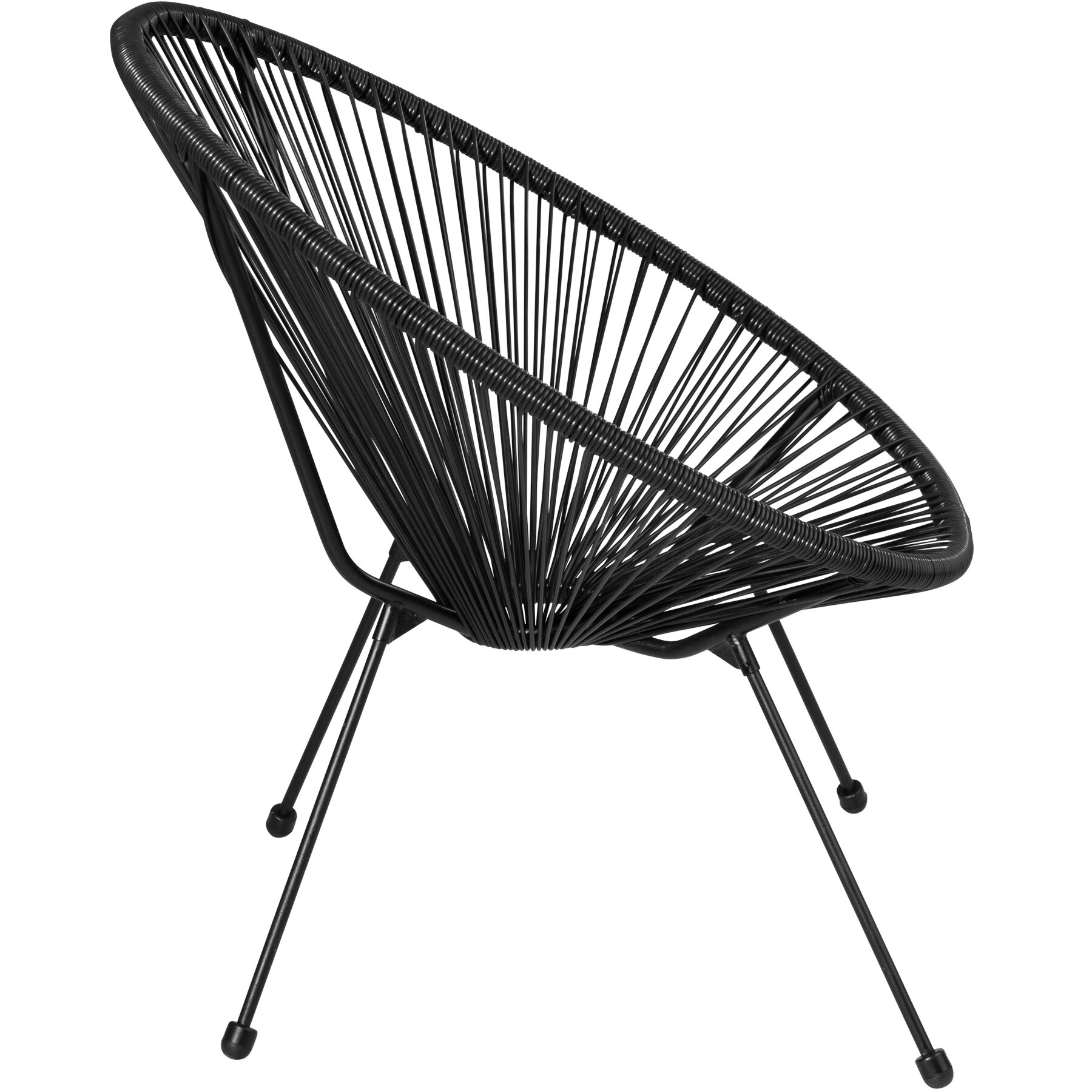 tectake® 2 Gartenstühle Santana mit Tisch, Retro-Design im Acapulco-Stil, UV-beständig, Belastbarkeit Stuhl 120 kg
