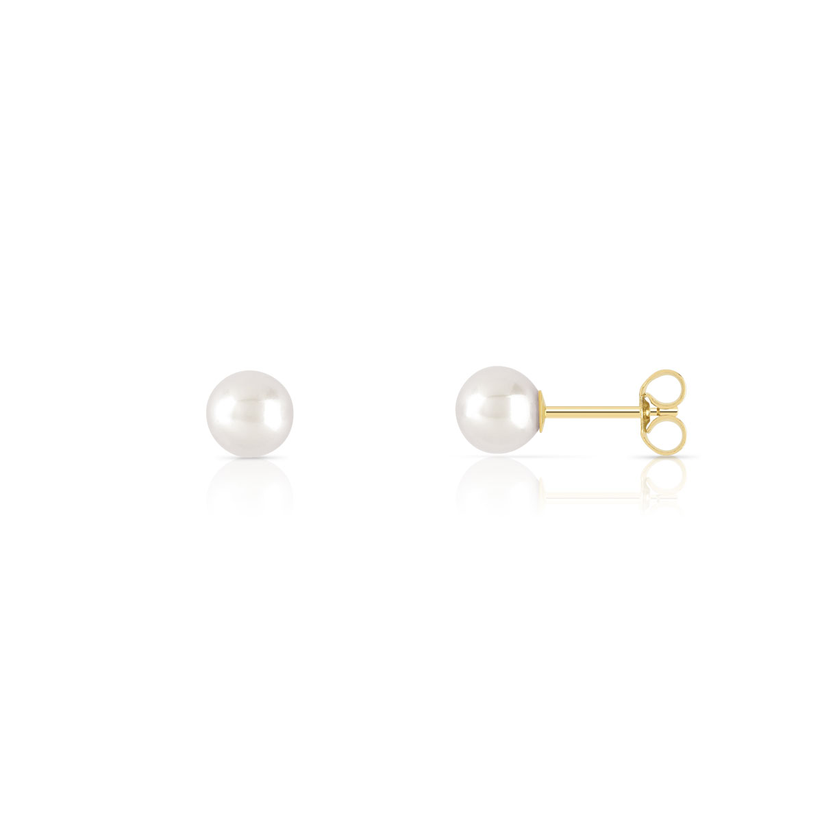 Boucles d'oreilles or 375 perles de culture de chine