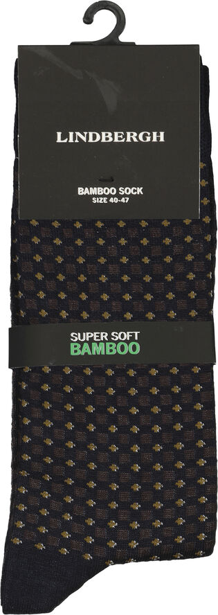 Lindbergh Micro pattern bamboo sock Brun