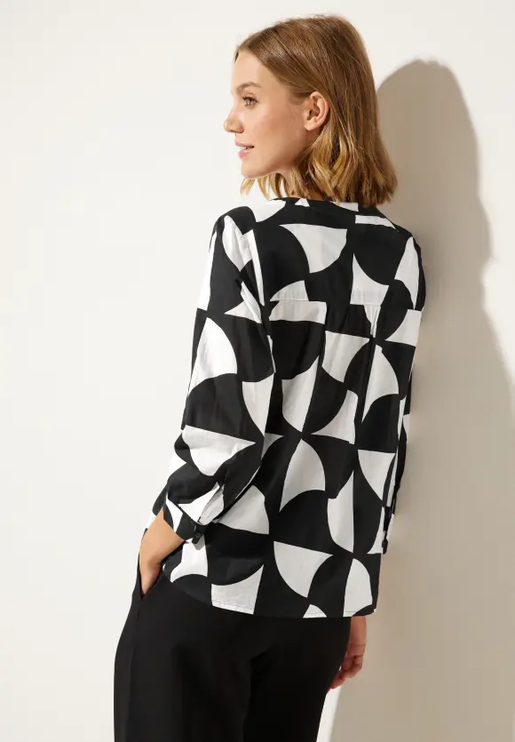 Bluse mit Knopfleiste - Black