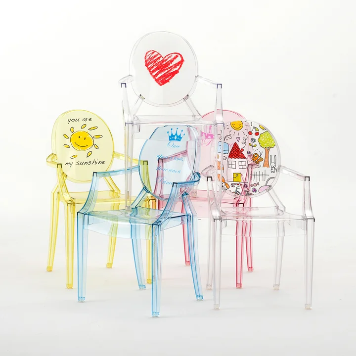 Kartell - Lou Lou Ghost Kinderstuhl, transparent / sketch