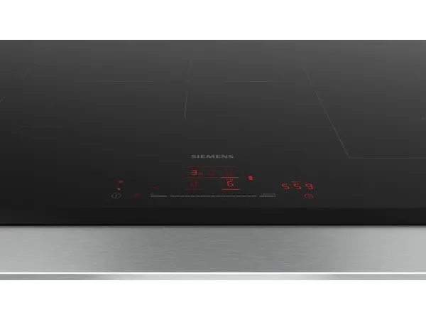 Siemens iQ500 ED851HWB1E - Induktions kogeplade - 5 plader - Niche - bredde: 75 cm - dybde: 49 cm - facet - sort
