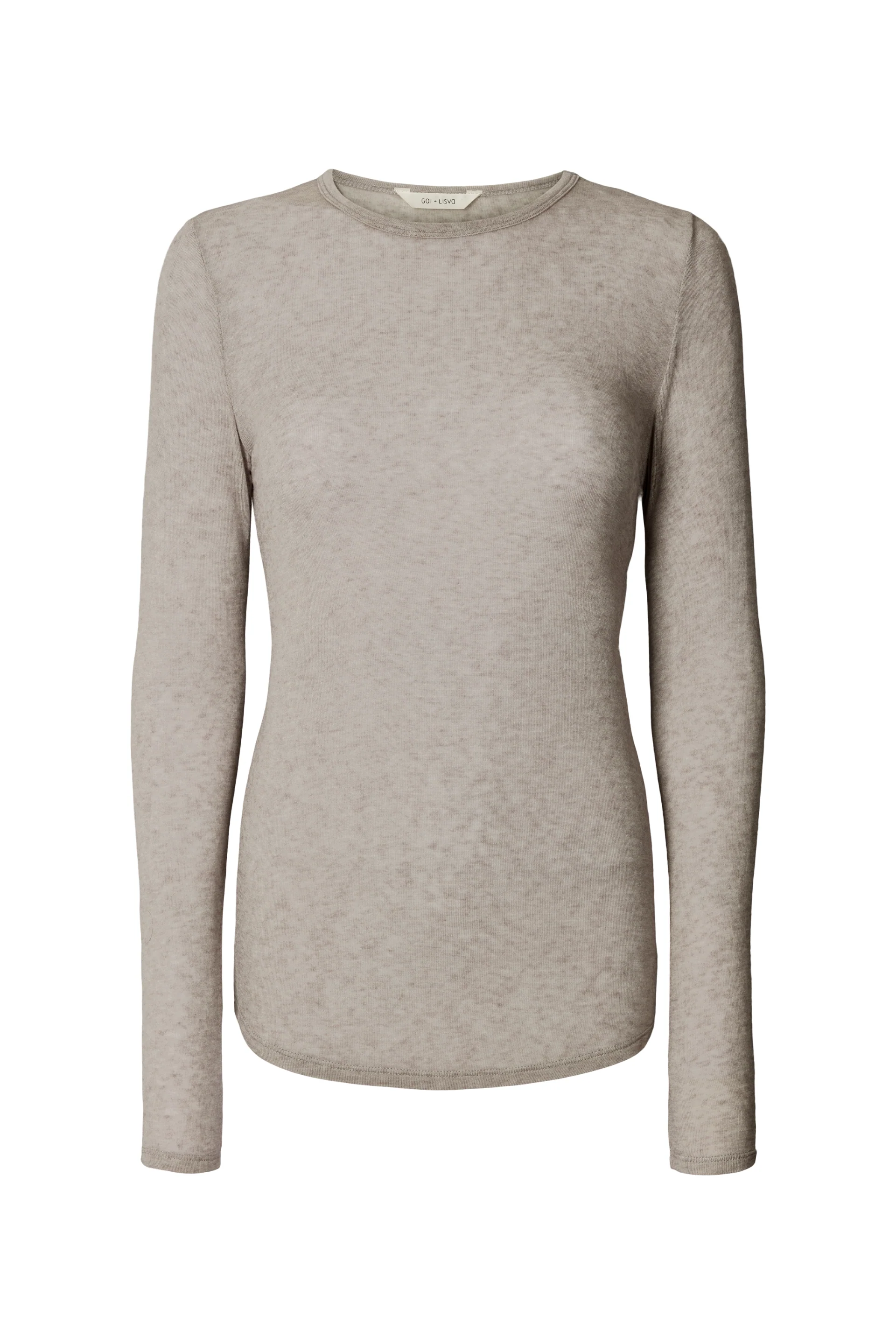 Gai+Lisva  Thyra Wool langærmet t-shirt - Light Grey Melange