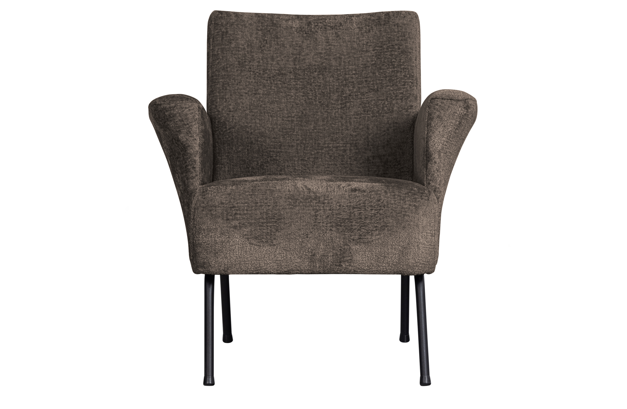 Fauteuil Muse grijs/bruin grof geweven stof