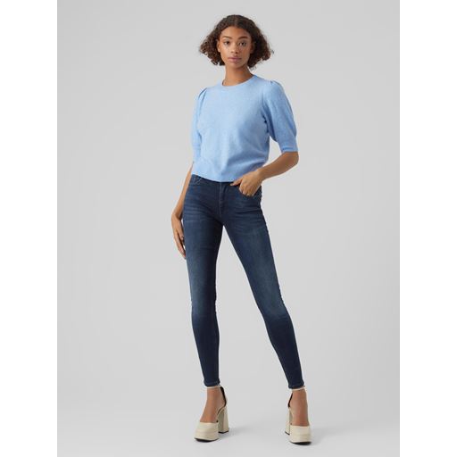 Vero Moda Doffy Kortærmet Striktrøje, Little Boy Blue, M