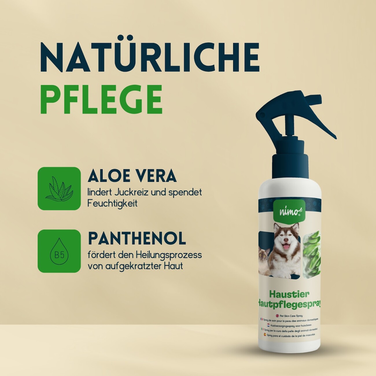 nimo Haustier Hautpflegespray 250 ml