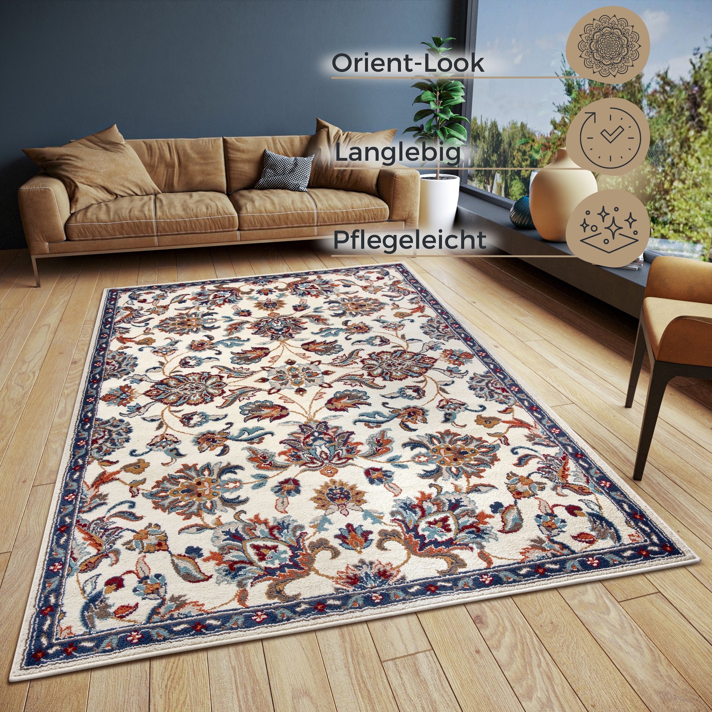 HANSE Home Teppich »Caracci« rechteckig 8 mm Höhe Läufer, Orientalisch, Kurzflor, Wohnzimmer, Schlafzimmer, Esszimmer