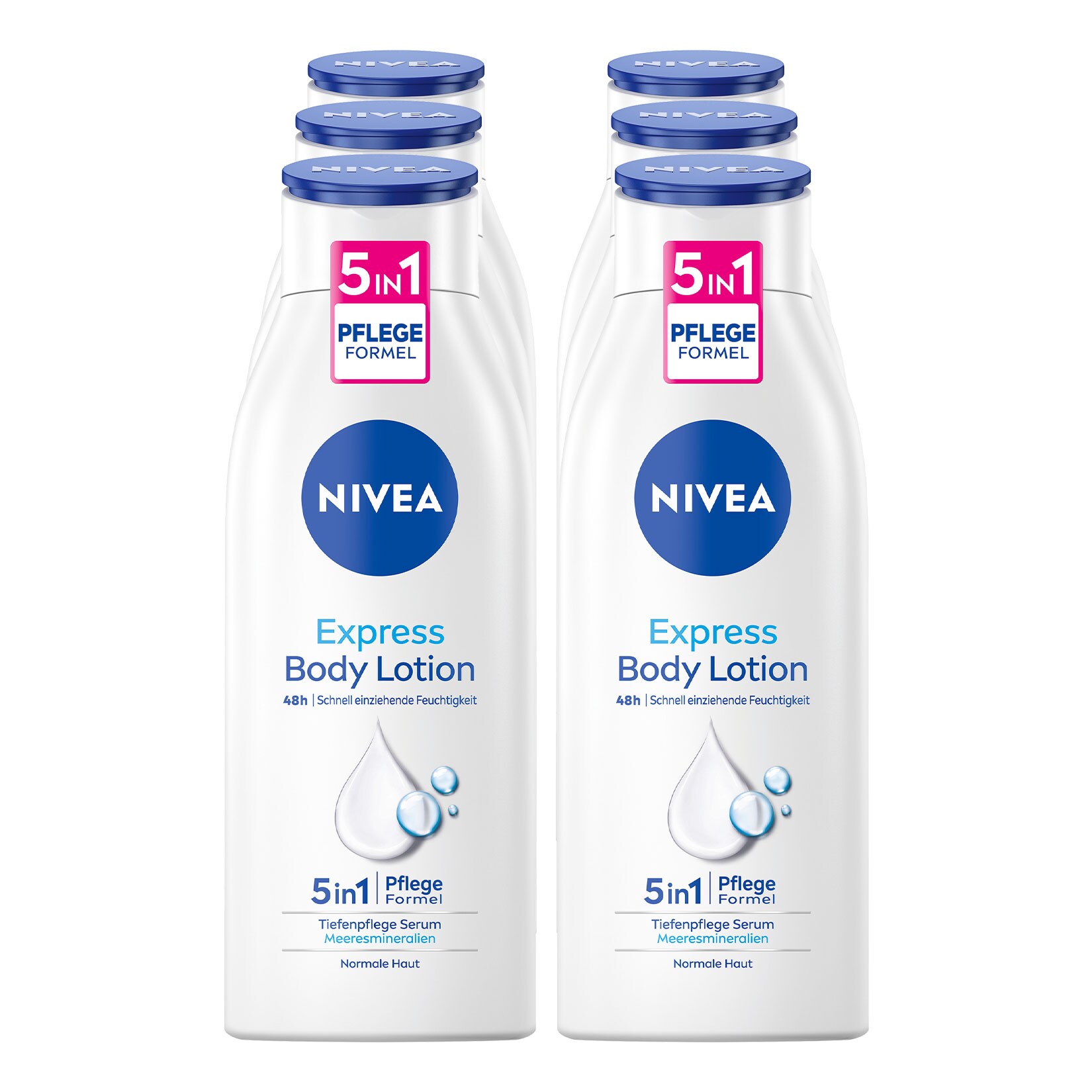 NIVEA Express Body Lotion 400 ml, 6er Pack
