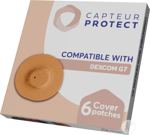 Capteur Protect Patches Beige Pour Dexcom G7/One+ 6 Pièces