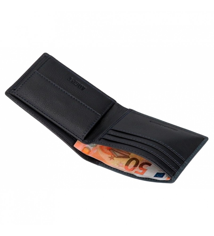 Carteira Joumma Bags Adept Jim Simple Azul Marinho - 11x8x1cm -
