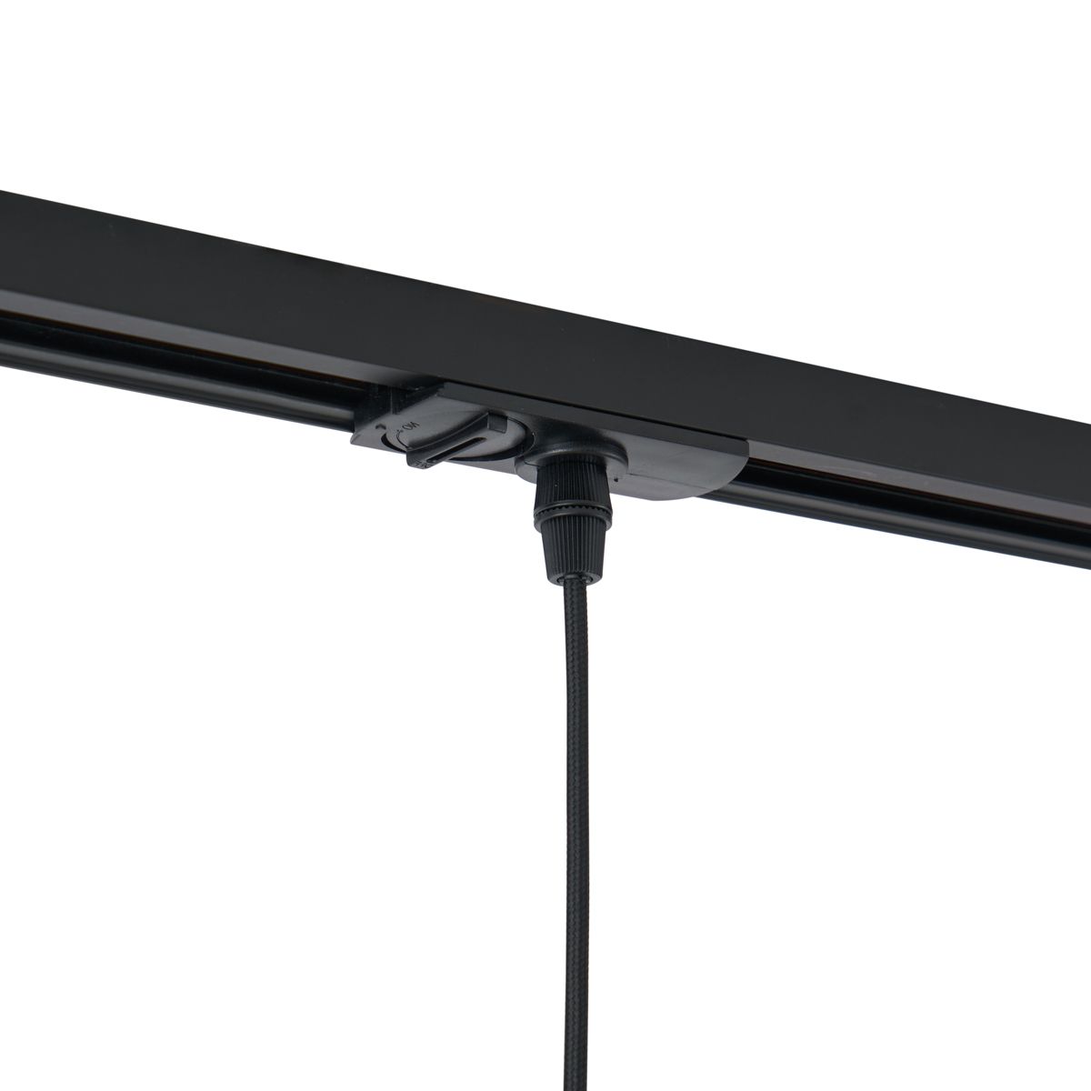 Moderne hanglamp zwart met smoke glas voor railsysteem 1-fase - Iconic Lava