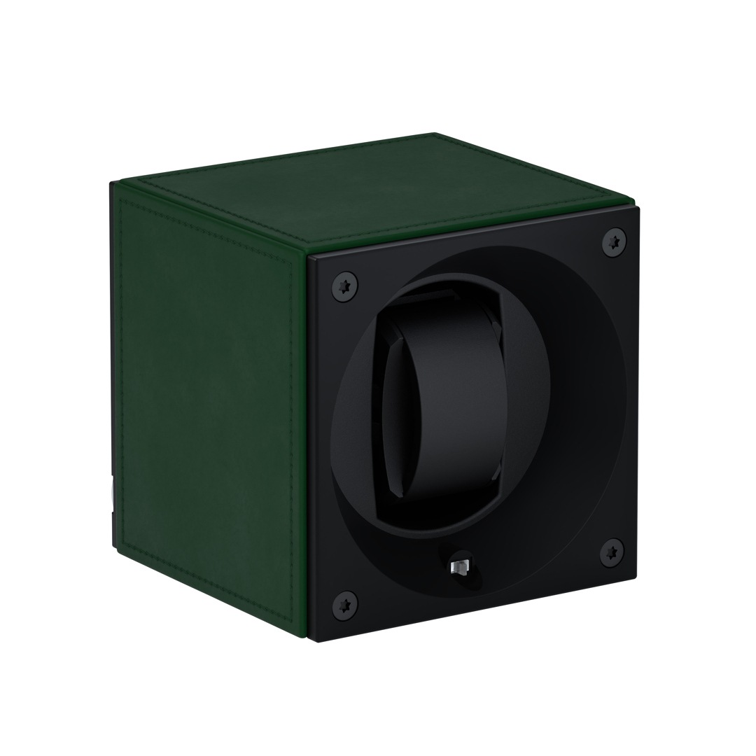 SwissKubik Masterbox Leder Grün - 1 Uhr