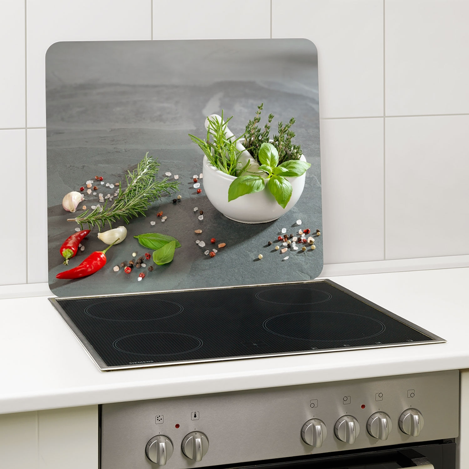 Glas-Abdeckplatte Multi – Kräuterküche