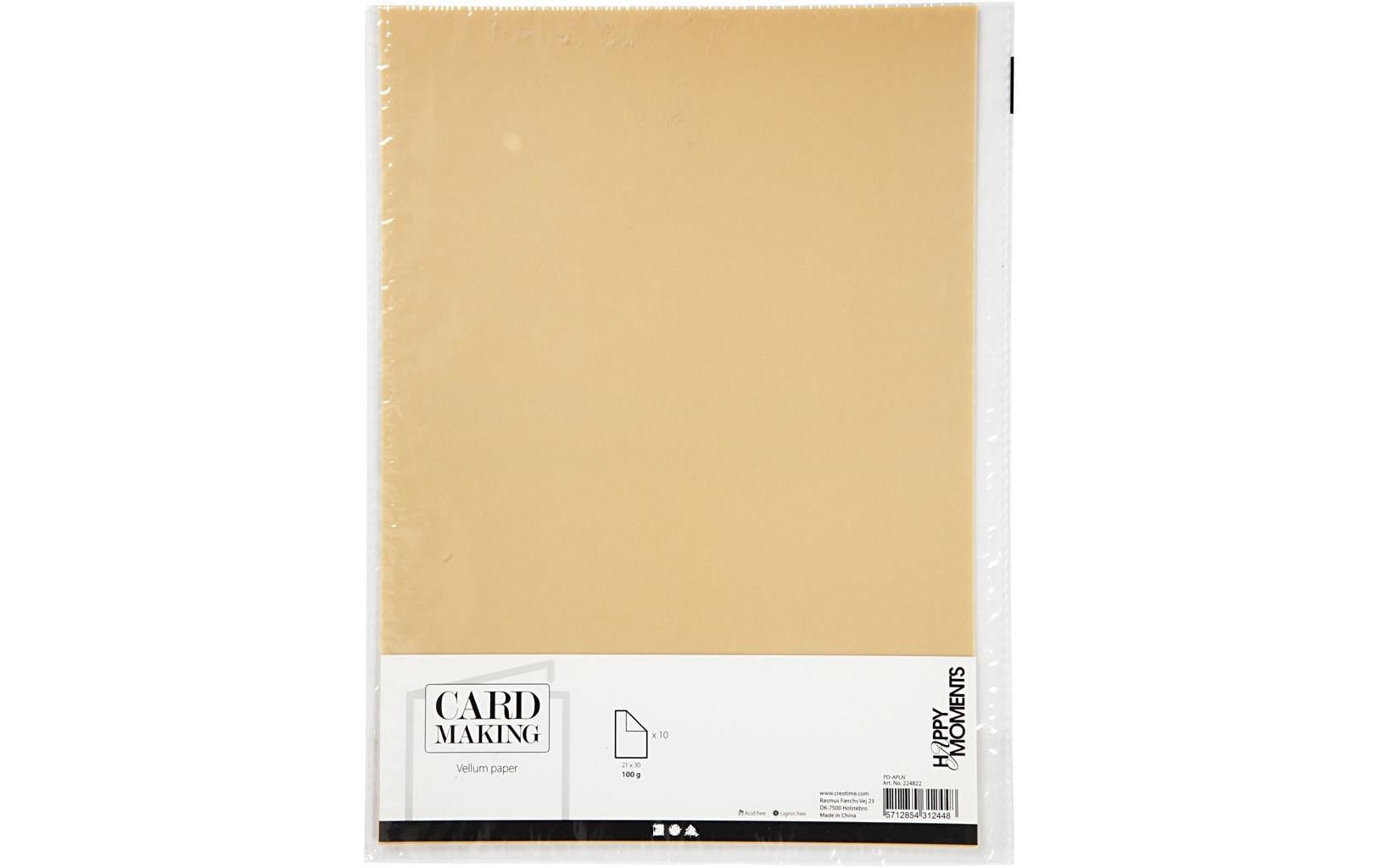 Transparentpapier Pergament A4, 10 Blatt, NaturPergamentpapier
