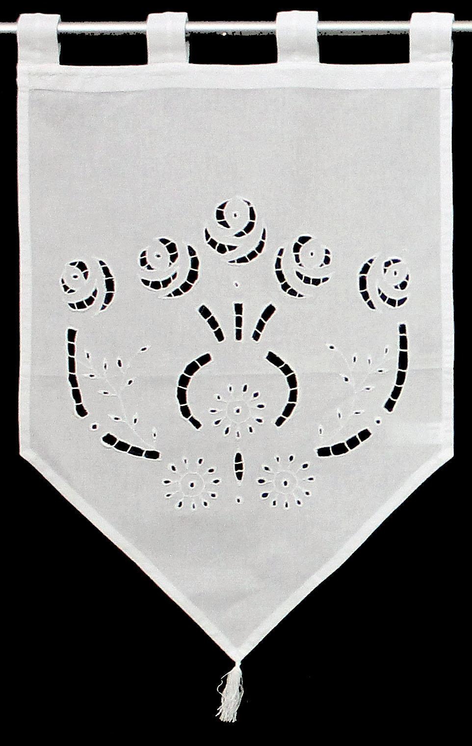 HOSSNER - ART OF HOME DECO Scheibengardine »Ortler« Schlaufen 1 Stk. tlg.