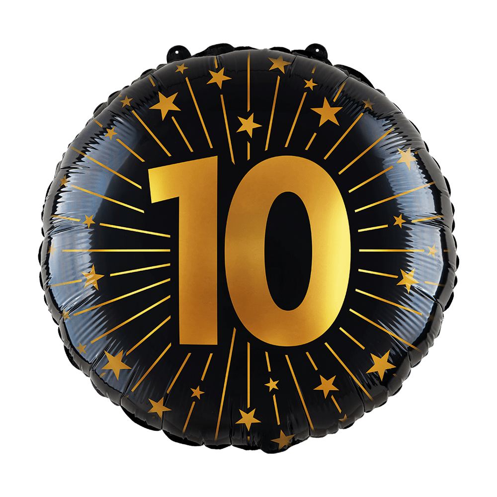 10 Jaar Helium Ballon Leeg 45cm