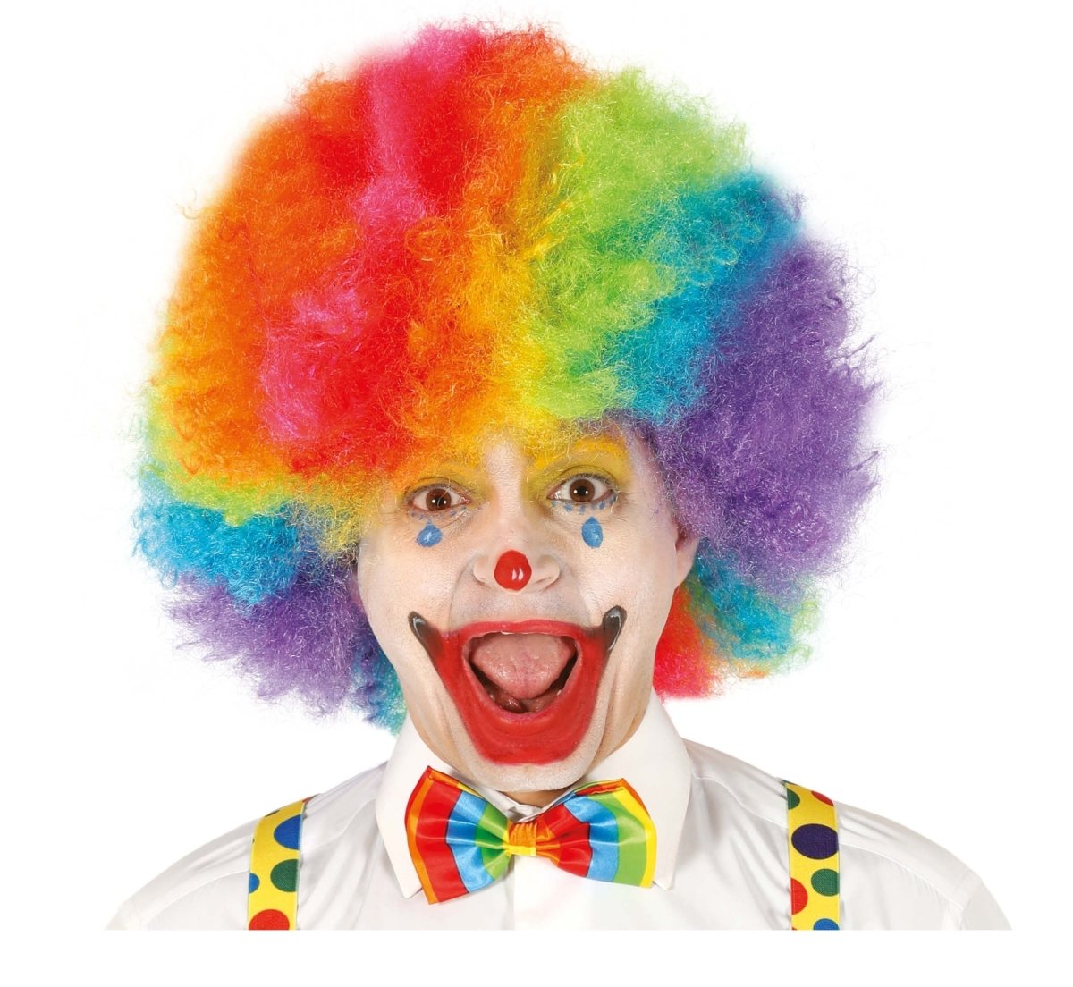 Halloween Afro Pruik Meerkleurig