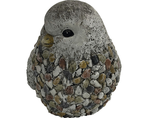 Tuinfiguur, decoratief figuur, Lafiora vogels, glasvezel, 27,5 x 19,5 x 23 cm, grijs