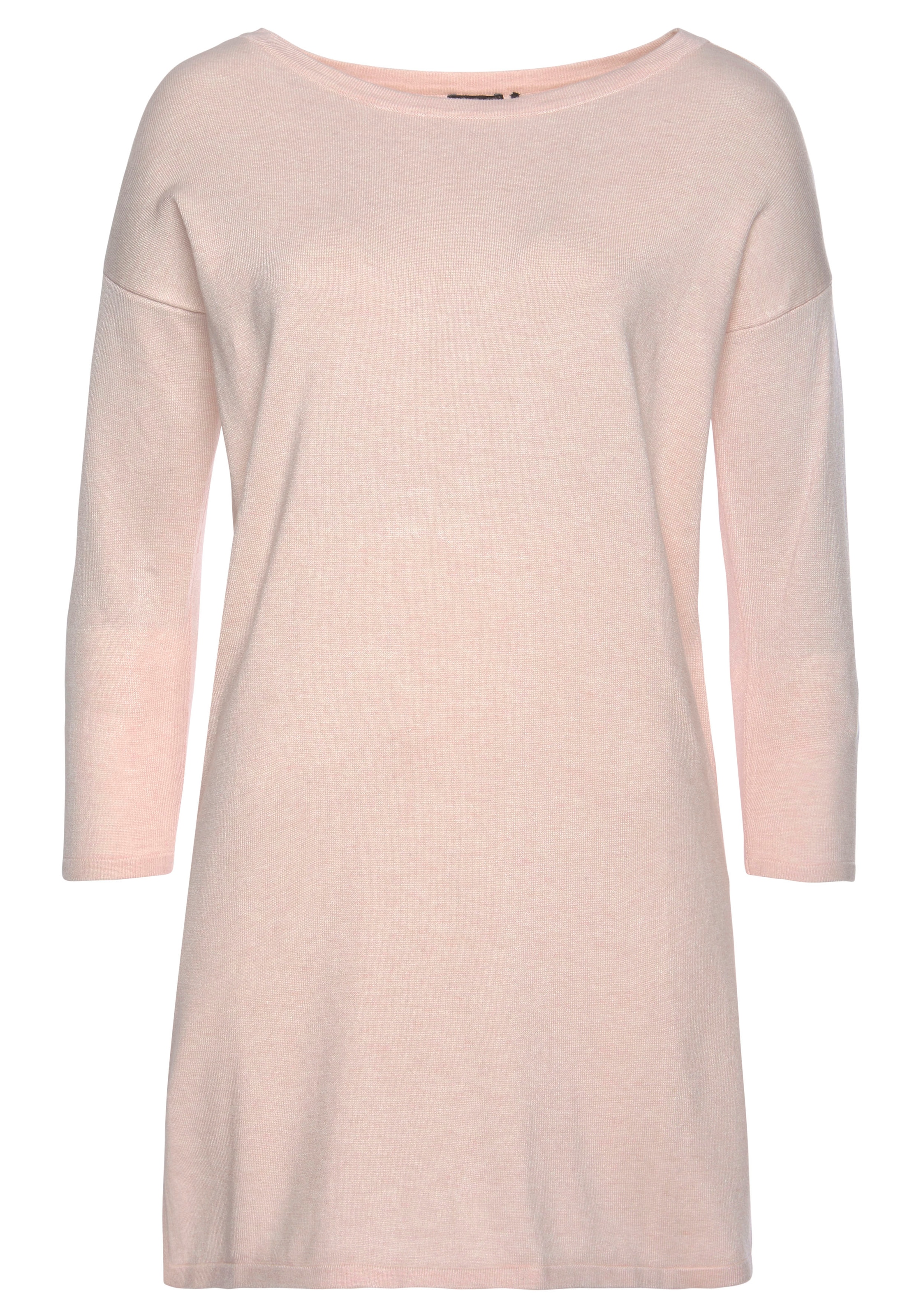 Laura Scott Longpullover , Feinstrick mit U-Boot Ausschnitt und seitlichem Schlitz