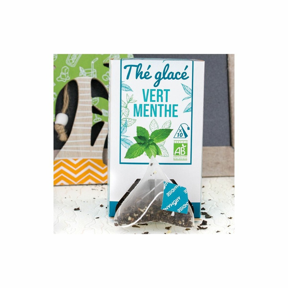 Thé vert glacé à la menthe bio 30 sachets