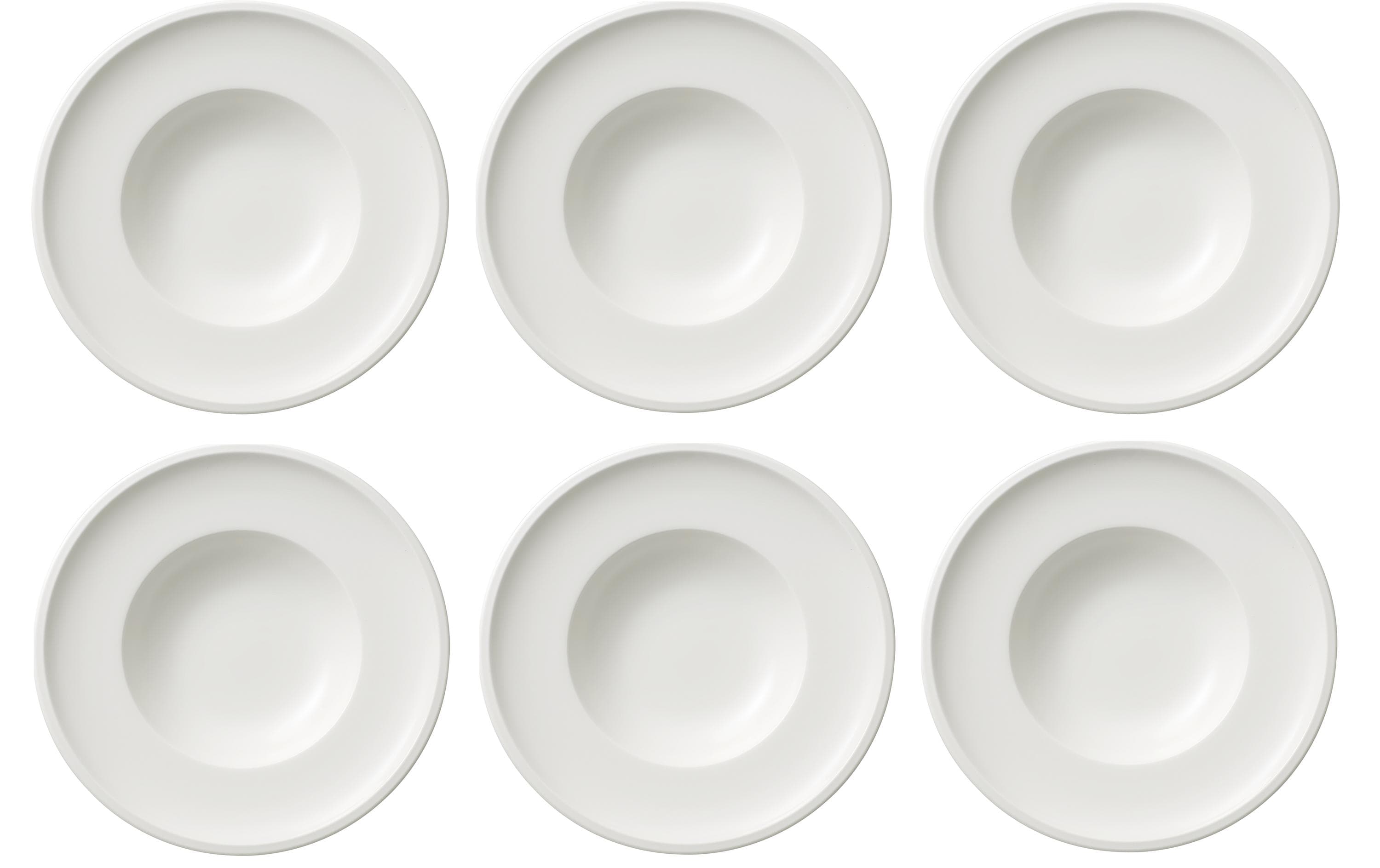 Suppen- & Pastateller Artesano Original 6 Stück,Weiss<br>Suppenteller aus Premium Porcelain
