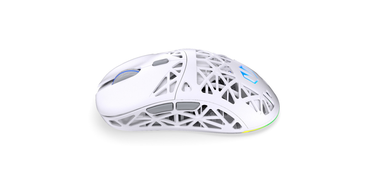 ENDORFYLIV Wireless Onyx White gaming muis  (Wit, 12.000 DPI, ARGB, USB-C / 2.4 GHz / Bluetooth)