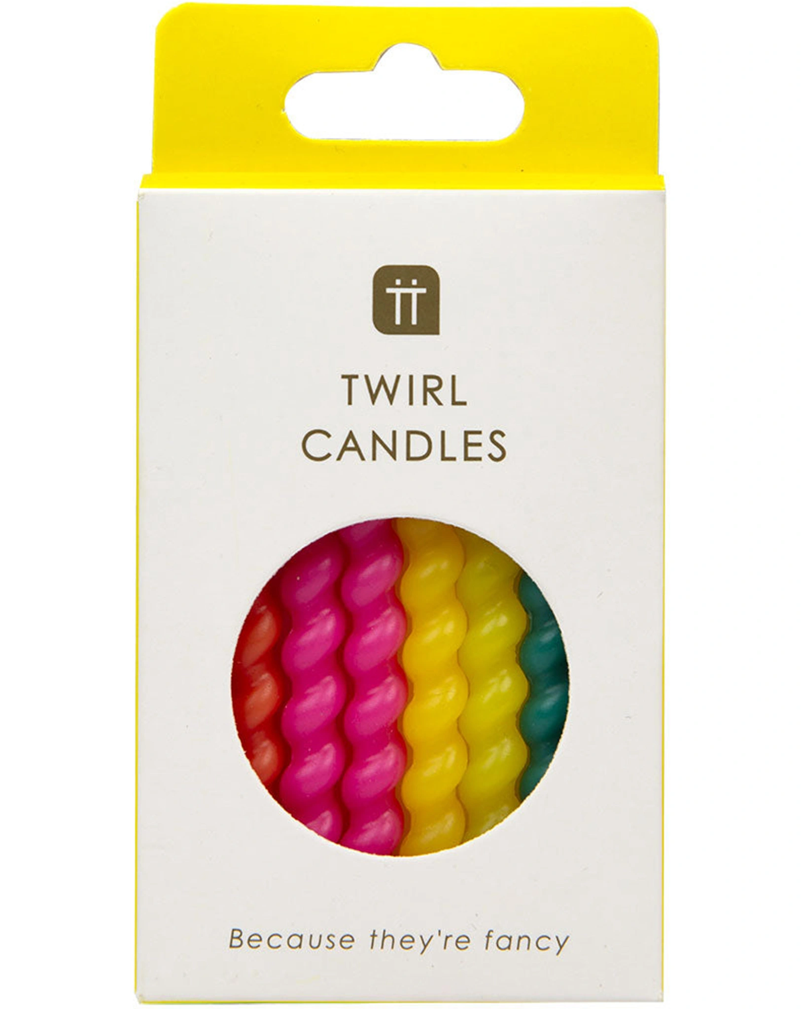 Kuchenkerzen COLOURFUL TWIRL 8er Pack