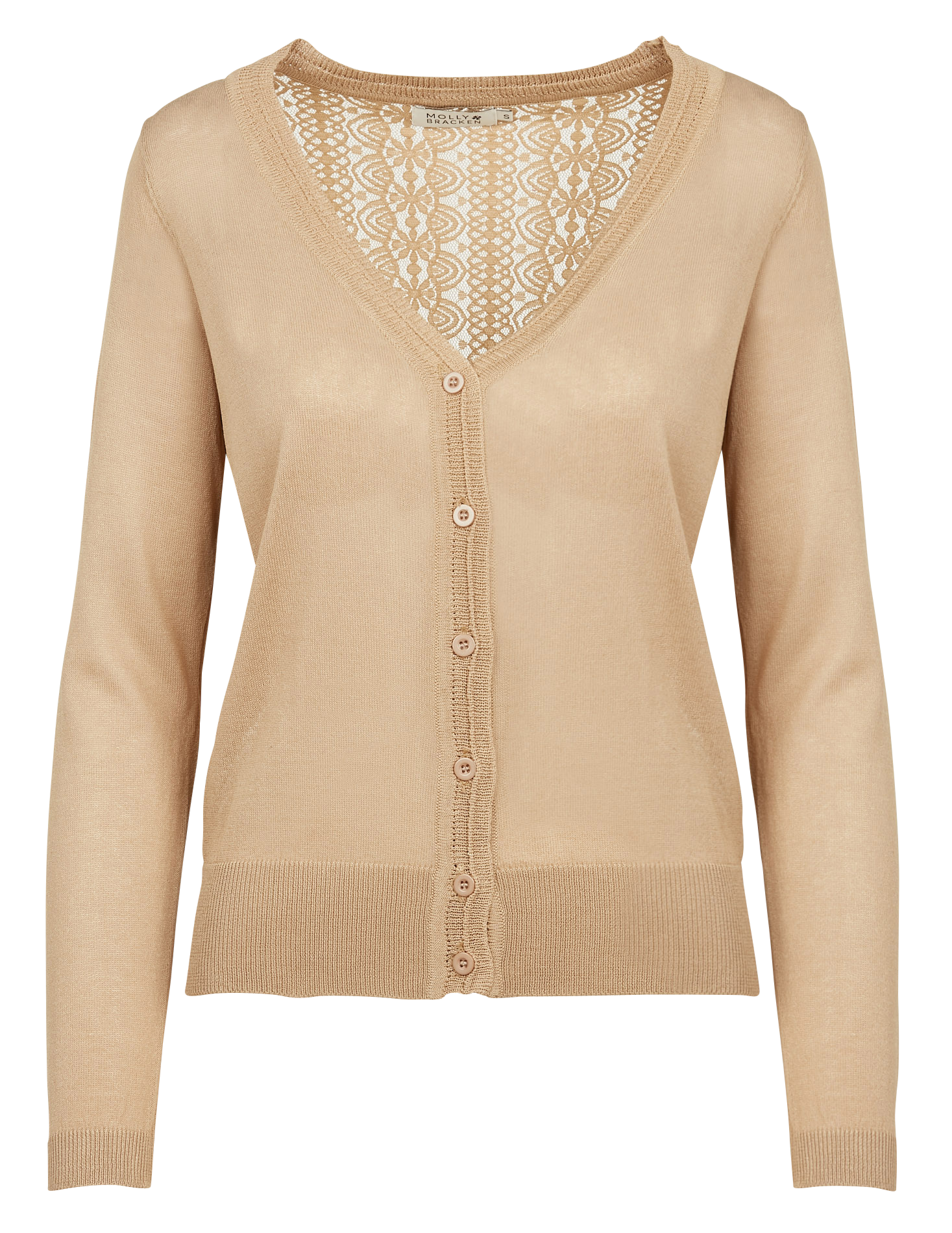 Gilet col V en viscose| Beige