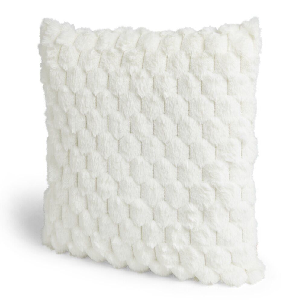Coussin carré toucher peluche 40x40cm - 4 modèles