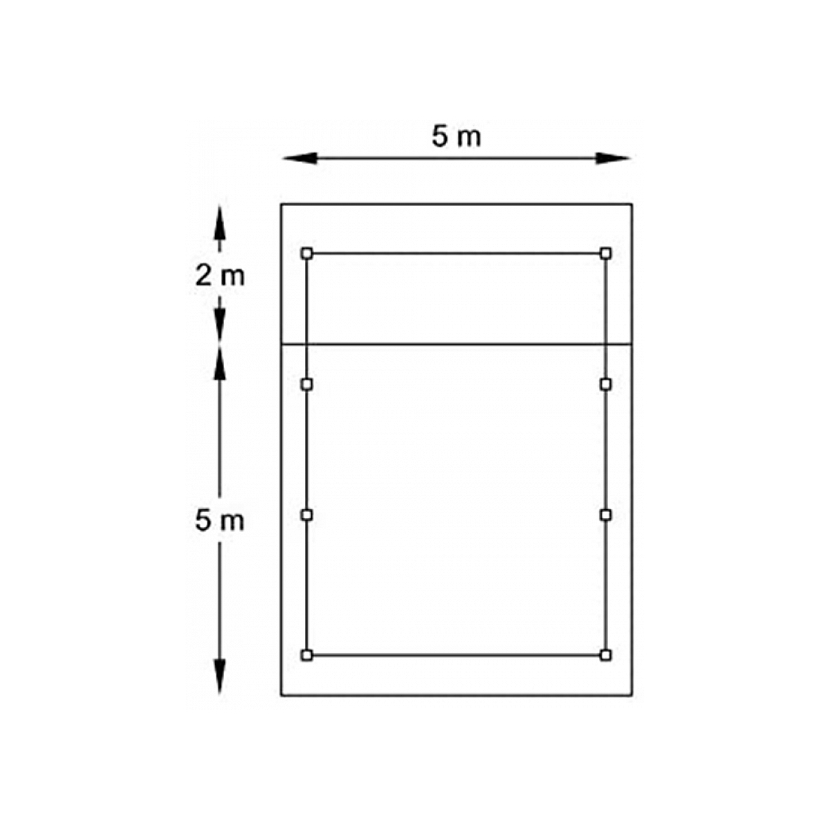 Carport superia toit plat 22,20 m² 706x506x253cm avec porte sectionnelle motorisée