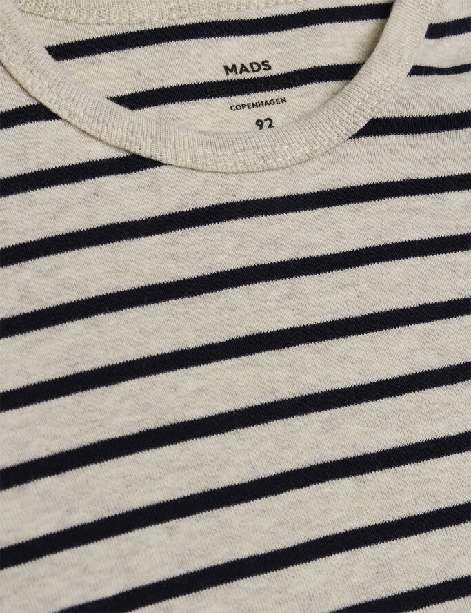 Mads Nørgaard - Copenhagen Soft Striped Rib Body Navy/ nature mel
