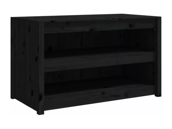 Armoires de cuisine d'extérieur 2 pcs noir bois de pin massif