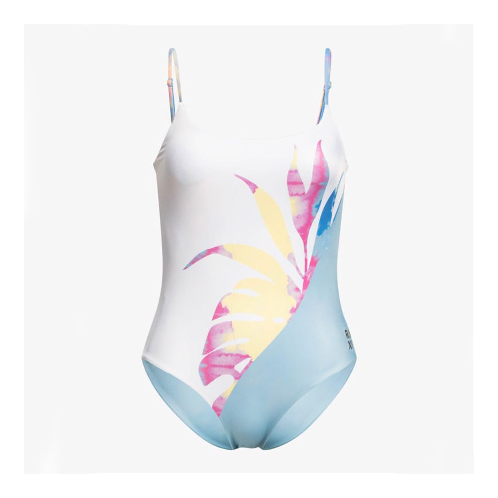 Roxy POP SURF - Maillot de bain 1 pièce Femme pale marigold tie dye vibes
