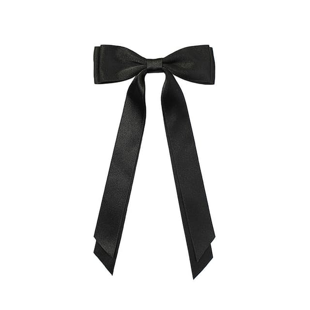 2 stykke sløjfe hårclips Sort + Hvid