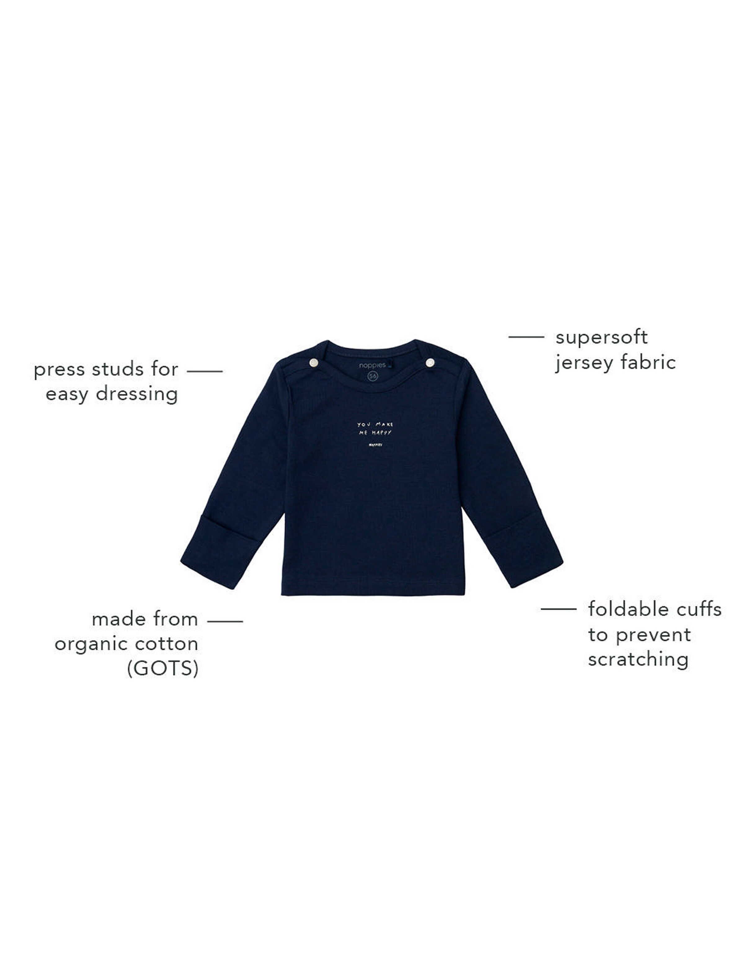 Noppies Baby Langarmshirt Neisse Black Iris