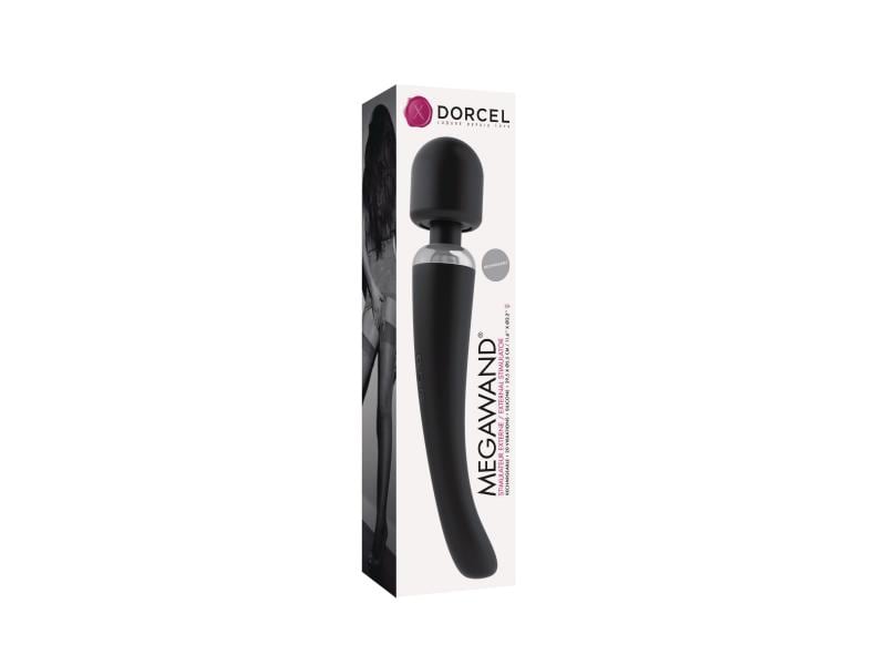 Marc Dorcel Stabvibrator MegaWand schwarz 29 cm Eleganter Stabpulsator für intensive Höhepunte