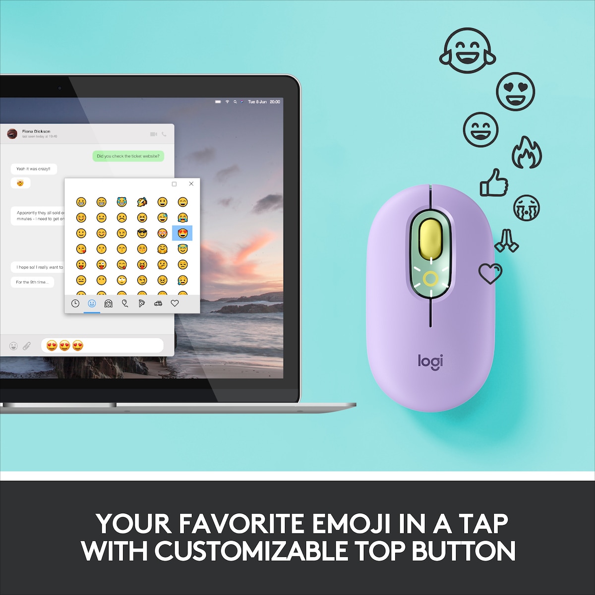 Logitech Pop mus (Daydream Mint)