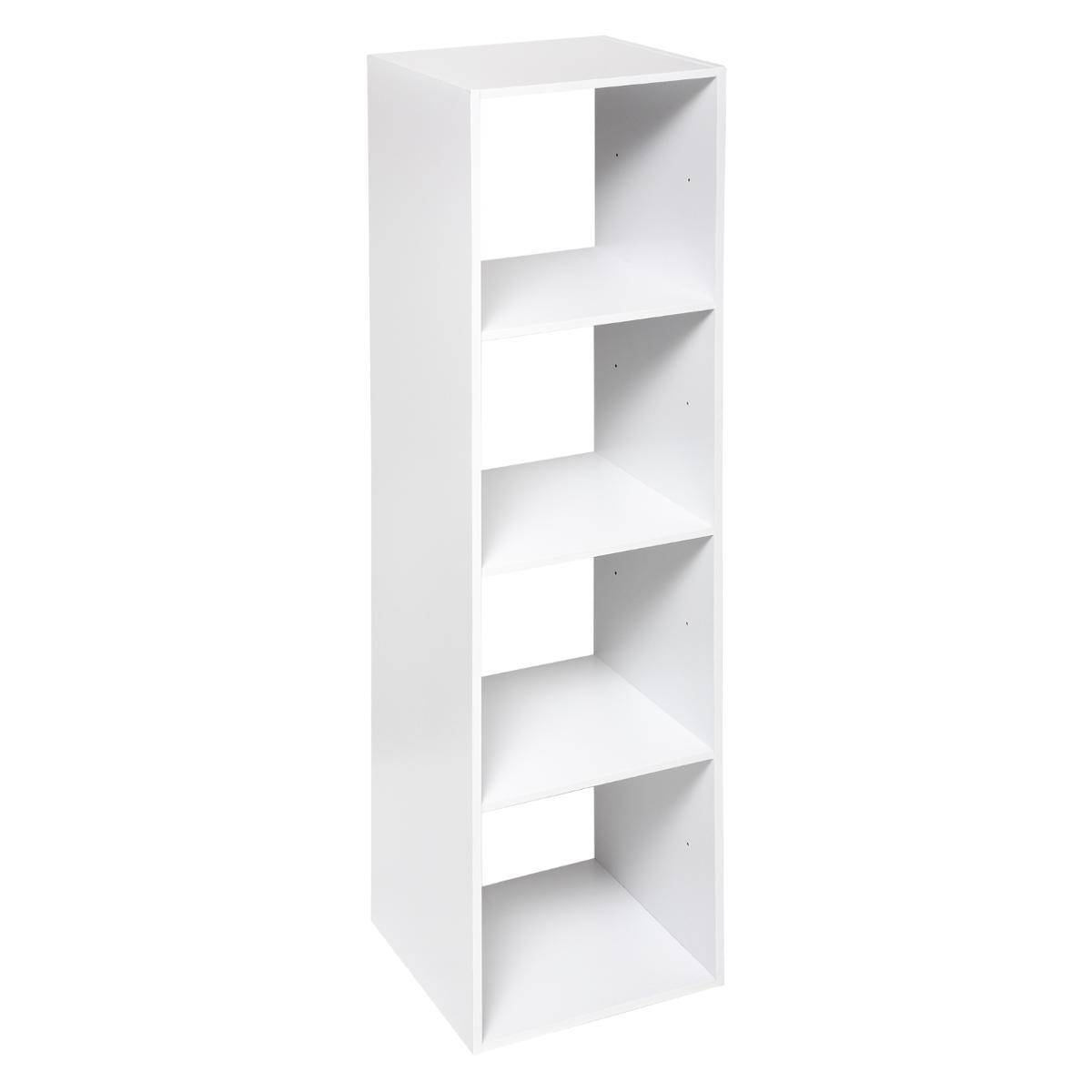 ETAGERE 4 CASES HAUT MIX BLANC