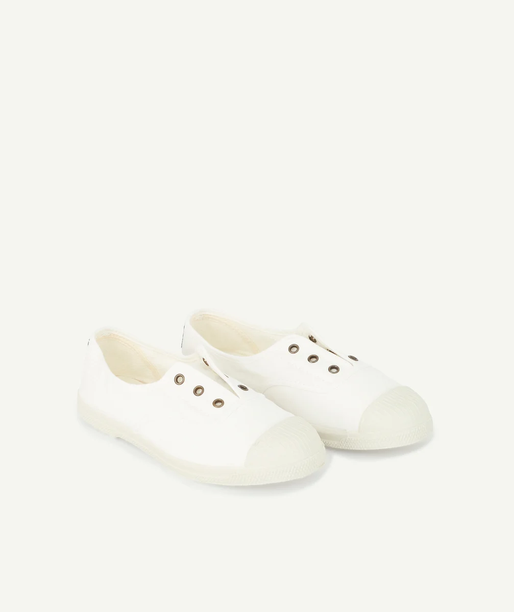 NATURAL WORLDBASKETS BASSES BLANCHES EN TOILE FILLE
