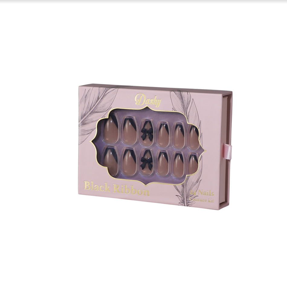 Dashy Nails - Black Ribbon