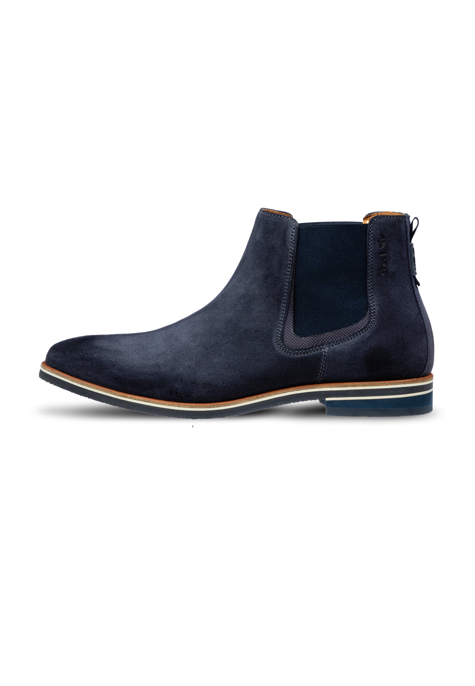 Blauw suède Amalfi chelsea boot