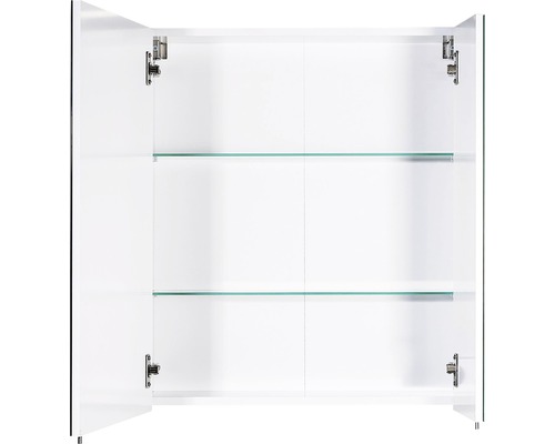 Spiegelkast Möbelpartner Basic 60 x 16 x 70,7 cm wit hoogglans 2-deurs