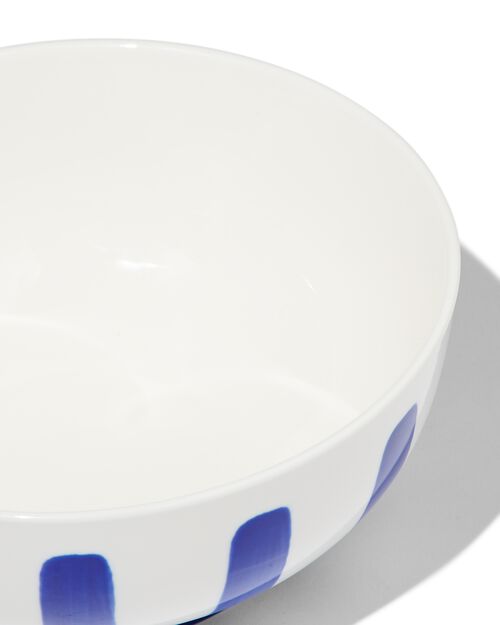 bol Ø15cm - new bone blanc et bleu - vaisselle dépareillée