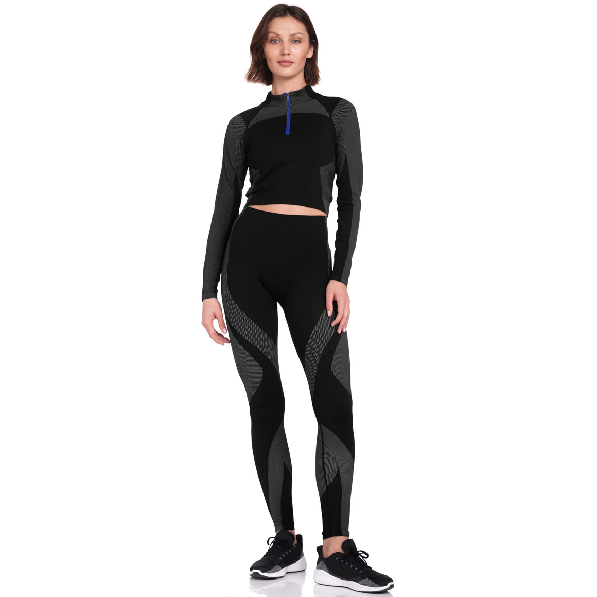 Gina Sports Damen Sport-Shirt im Cropped-Look schwarz
